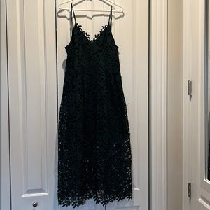 Dark green lace astr the label dress.